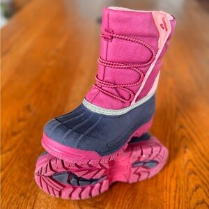 OshKosh B'gosh Kids' Pink Winter Boots Ankle Slip-On Cushioned